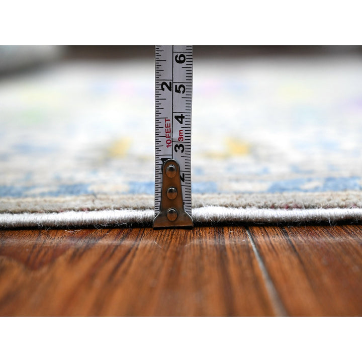 4'11" x 6'8" New Hand Knotted Grey Wool Rectangle Oriental Rug - MOA10289340