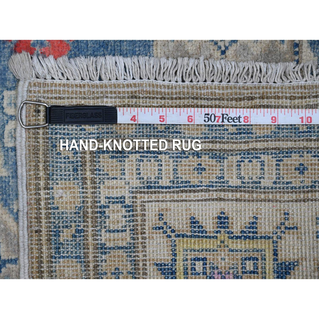 4'11" x 6'8" New Hand Knotted Grey Wool Rectangle Oriental Rug - MOA10289340