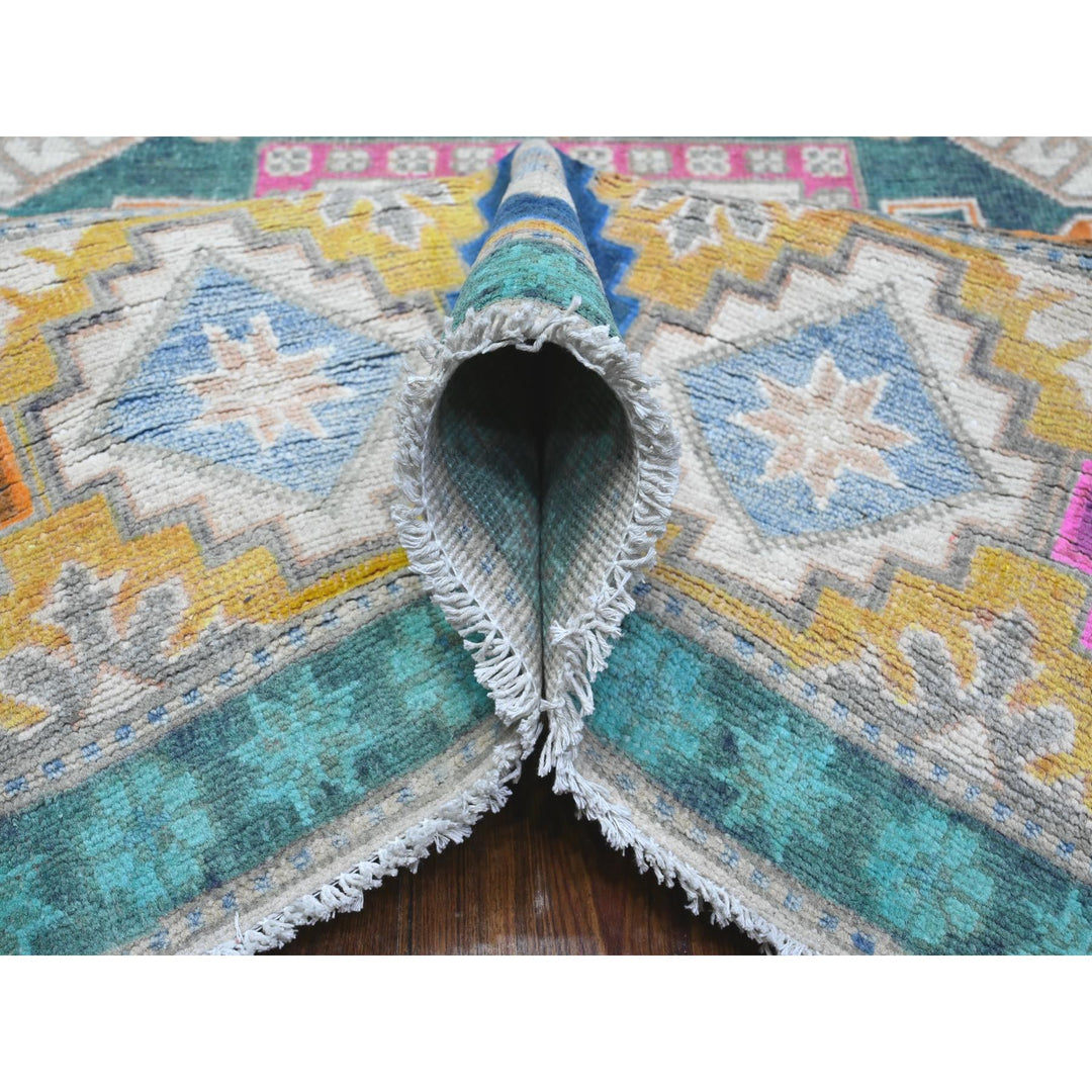 8'3" x 11'2" New Hand Knotted Ivory Wool Rectangle Oriental Rug - MOA10289417