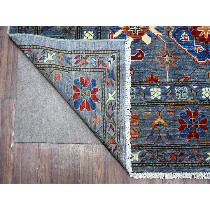 8'2" x 9'11" New Hand Knotted Grey Wool Rectangle Oriental Rug - MOA10289420