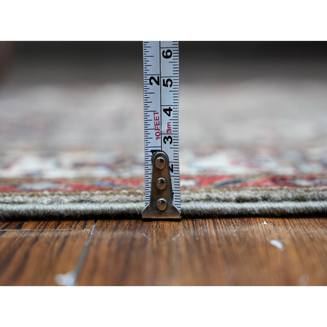 2'8" x 20'10" New Hand Knotted Grey Wool Runner Oriental Rug - MOA10289432