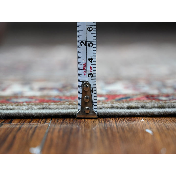 2'8" x 20'10" New Hand Knotted Grey Wool Runner Oriental Rug - MOA10289432