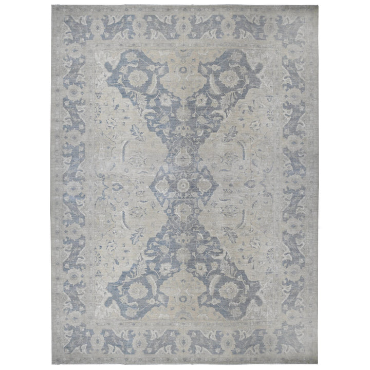 18'6" x 24'2" New Hand Knotted Ivory Wool Rectangle Oriental Rug - MOA10289478