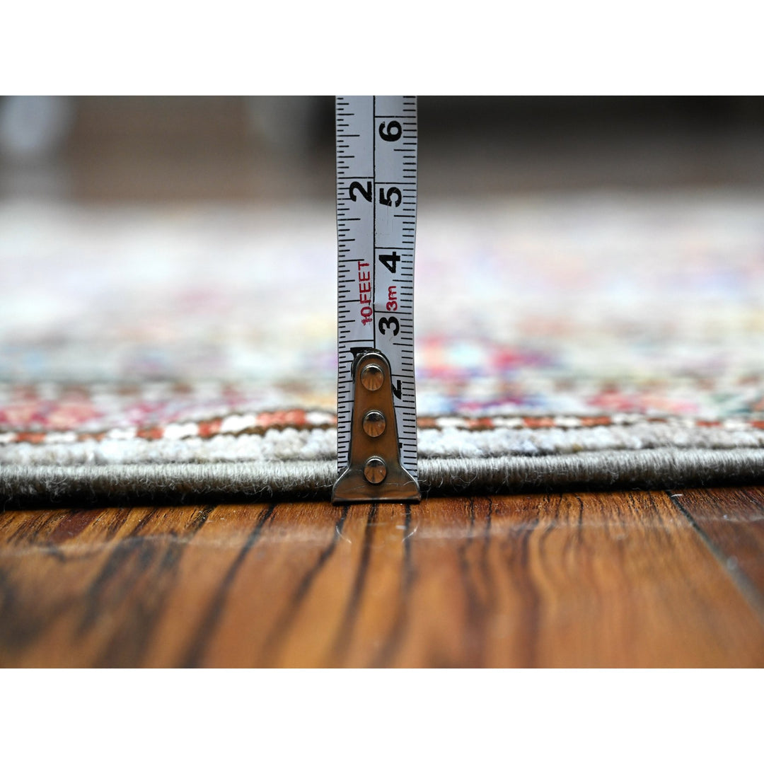 2'8" x 13'2" New Hand Knotted Grey Wool Runner Oriental Rug - MOA10289560