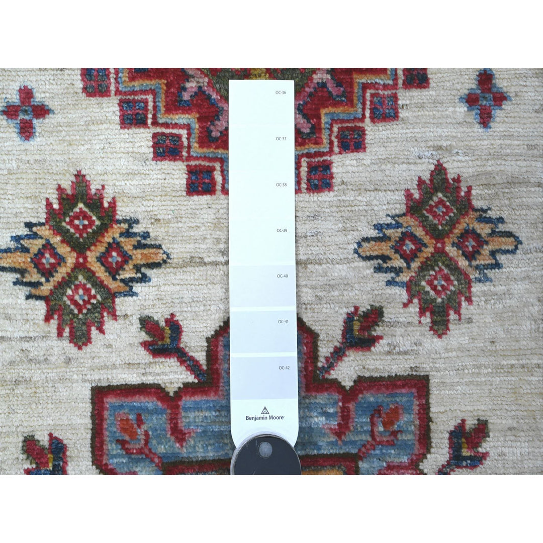 2'7" x 10'7" New Hand Knotted Ivory Wool Runner Oriental Rug - MOA10289561