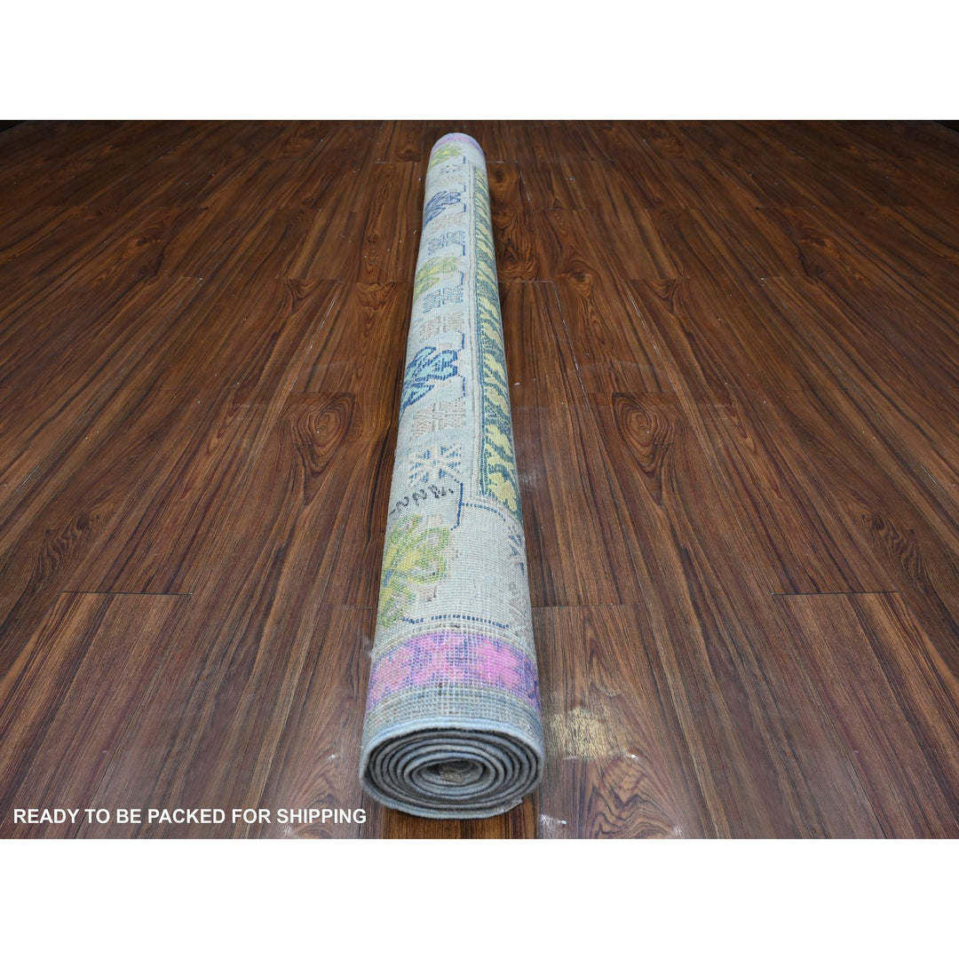 5'10" x 8'10" New Hand Knotted Grey Wool Rectangle Oriental Rug - MOA10289610