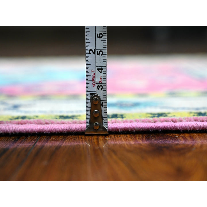 2'6" x 15'6" New Hand Knotted Pink Wool Runner Oriental Rug - MOA10289622