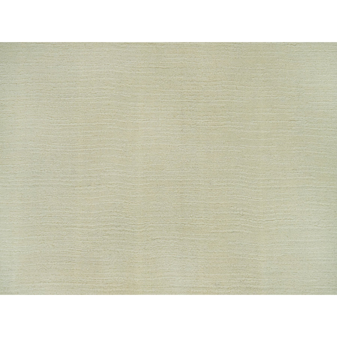 2'0" x 3'0" New Hand Loomed Ivory Wool and Plant based Silk Rectangle Oriental Rug - MOA10290174