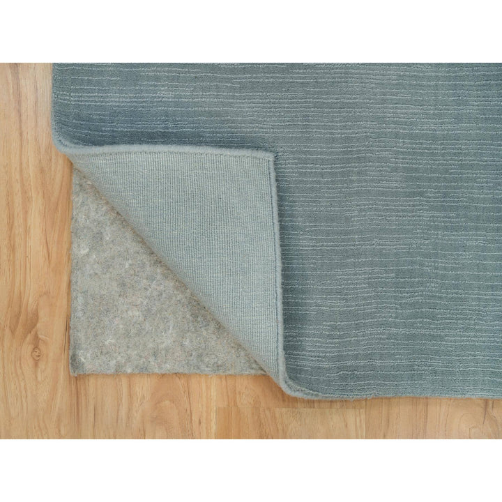 2'0" x 3'1" New Hand Loomed Grey Wool and Plant based Silk Rectangle Oriental Rug - MOA10290175