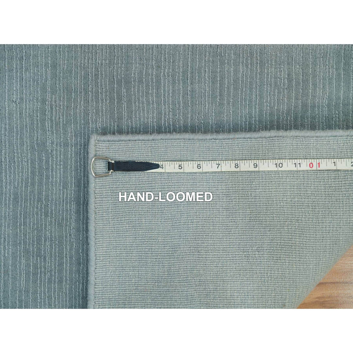 2'0" x 3'1" New Hand Loomed Grey Wool and Plant based Silk Rectangle Oriental Rug - MOA10290175