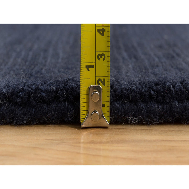 2'0" x 3'1" New Hand Loomed Blue Wool and Plant based Silk Rectangle Oriental Rug - MOA10290176