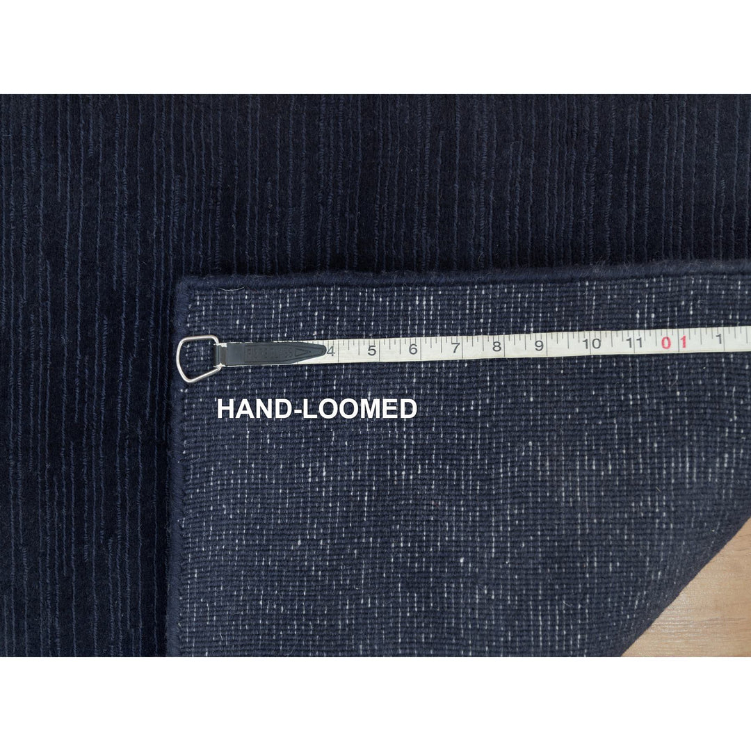 2'0" x 3'1" New Hand Loomed Blue Wool and Plant based Silk Rectangle Oriental Rug - MOA10290176