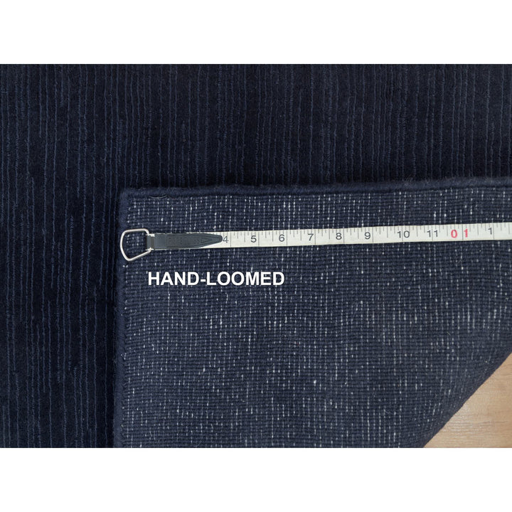 2'0" x 3'1" New Hand Loomed Blue Wool and Plant based Silk Rectangle Oriental Rug - MOA10290176