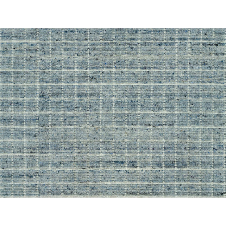 10'0" x 13'9" New Hand Loomed Blue Wool Rectangle Oriental Rug - MOA10290353