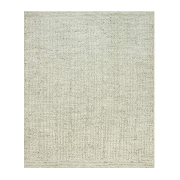 8'2" x 9'8" New Hand Woven Grey Wool Rectangle Oriental Rug - MOA10290452