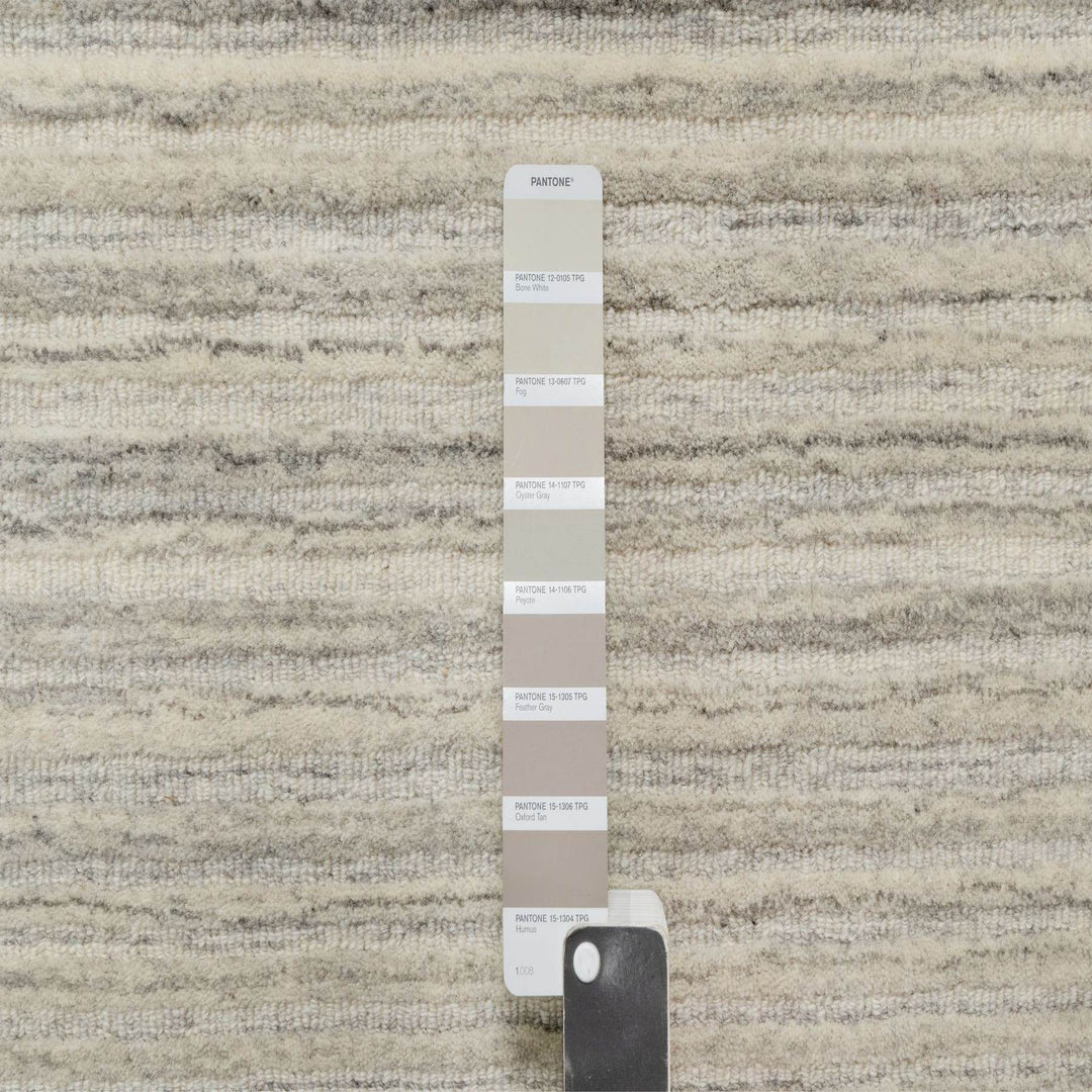 2'6" x 10'0" New Hand Loomed Beige Wool Runner Oriental Rug - MOA10290717