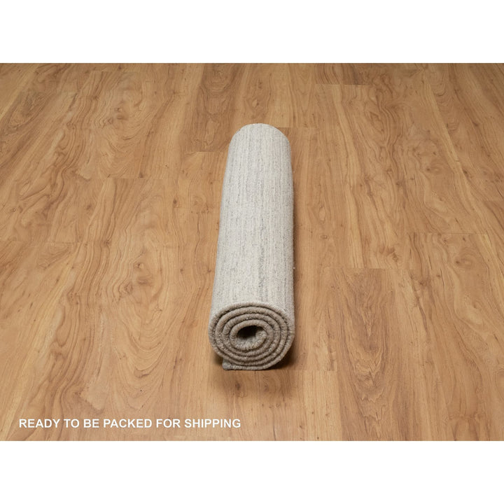 3'0" x 5'0" New Hand Loomed Beige Wool Rectangle Oriental Rug - MOA10290725