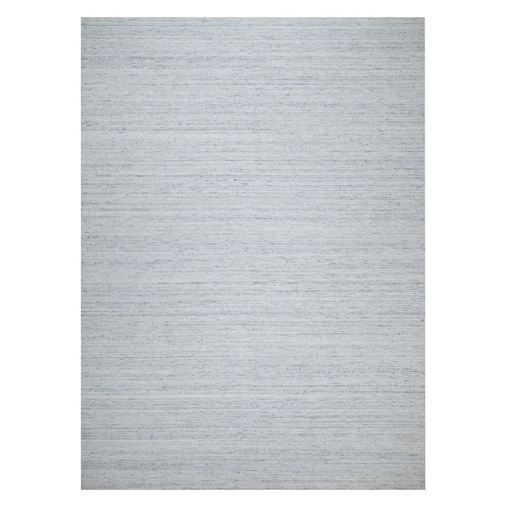 10'0" x 13'10" New Hand Loomed Grey Wool Rectangle Oriental Rug - MOA10290730