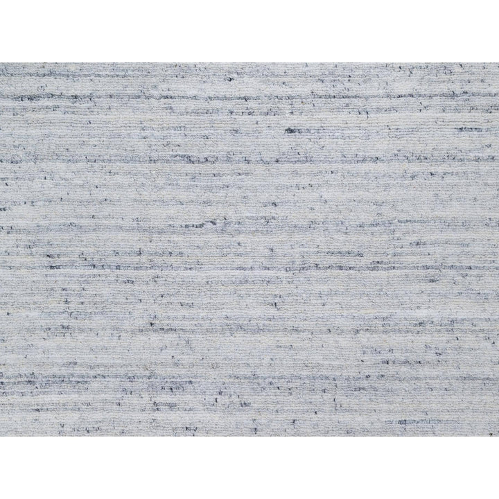 11'9" x 11'10" New Hand Loomed Grey Wool Square Oriental Rug - MOA10290789