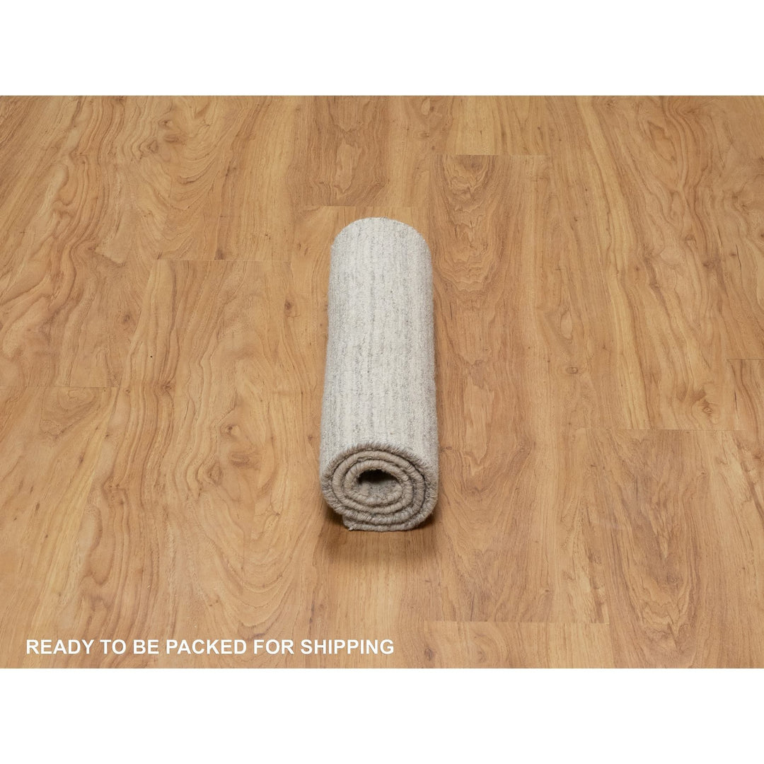 2'0" x 3'0" New Hand Loomed Beige Wool Rectangle Oriental Rug - MOA10290795