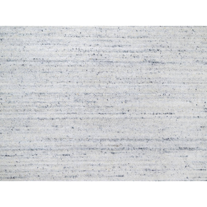 12'1" x 17'9" New Hand Loomed Grey Wool Rectangle Oriental Rug - MOA10290800