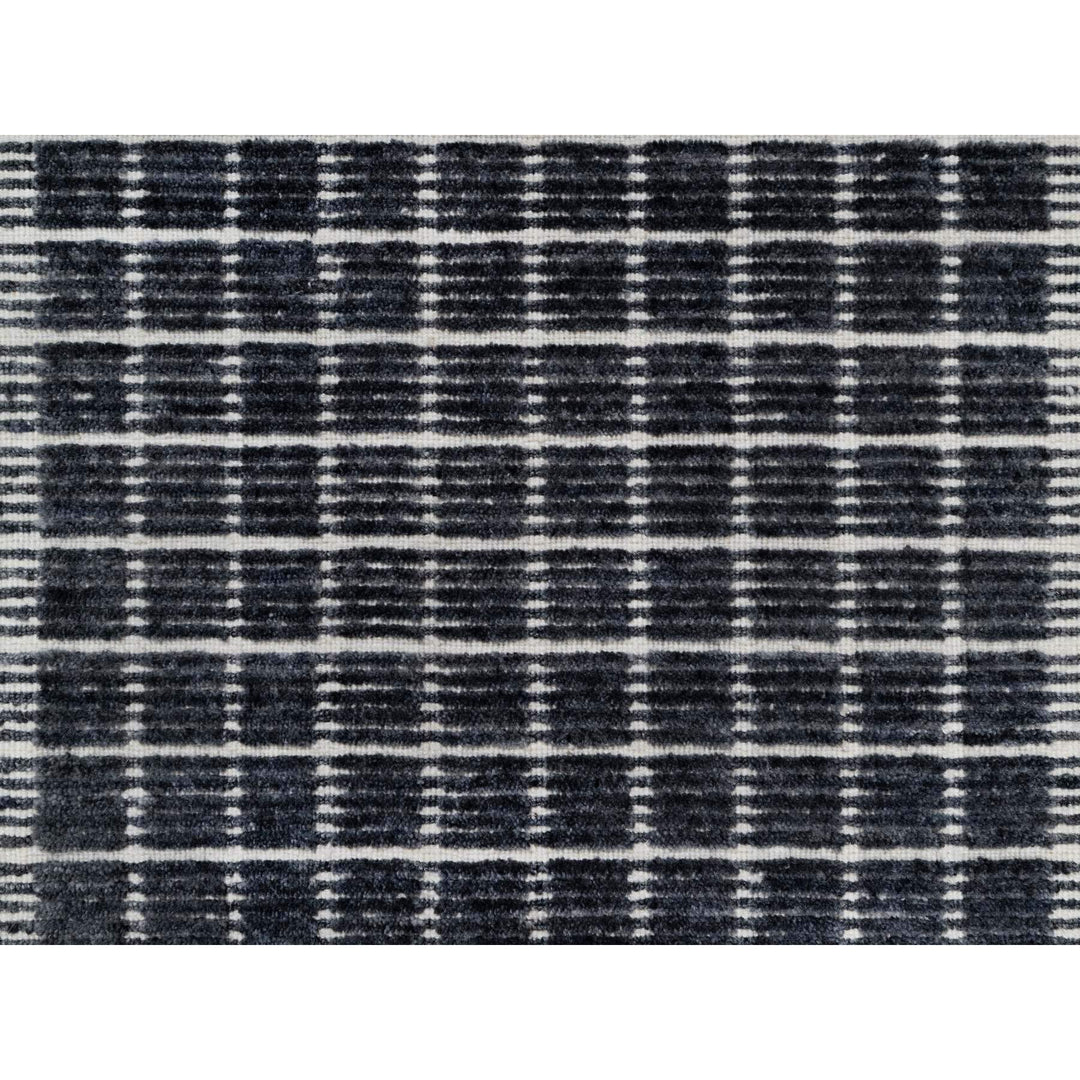 2'3" x 3'1" New Hand Loomed Black Wool Rectangle Oriental Rug - MOA10291065