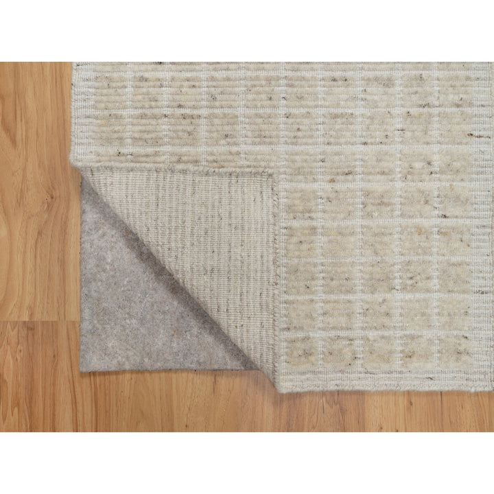 2'2" x 3'1" New Hand Loomed Ivory Wool Rectangle Oriental Rug - MOA10291067