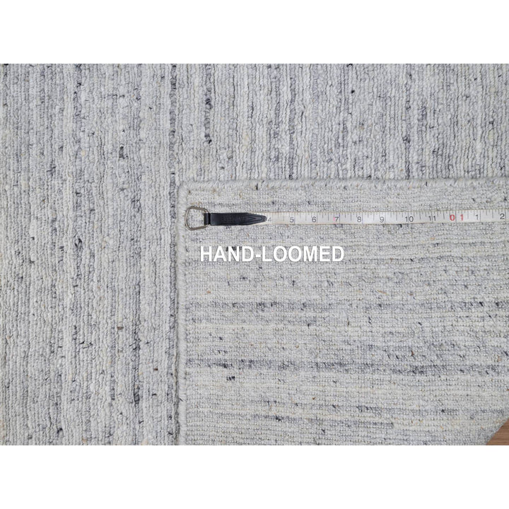 2'6" x 8'0" New Hand Loomed Ivory Wool Runner Oriental Rug - MOA10291178