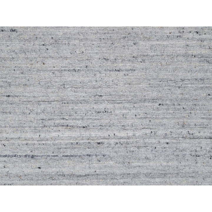 2'6" x 10'0" New Hand Loomed Ivory Wool Runner Oriental Rug - MOA10291179