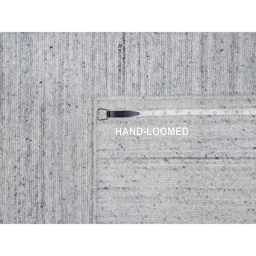 2'6" x 10'0" New Hand Loomed Ivory Wool Runner Oriental Rug - MOA10291180