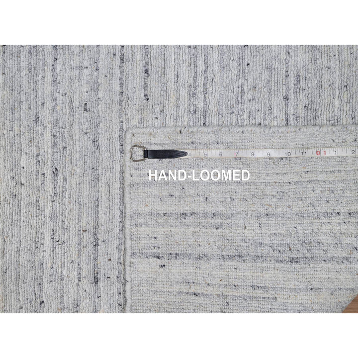 2'6" x 8'0" New Hand Loomed Ivory Wool Runner Oriental Rug - MOA10291181