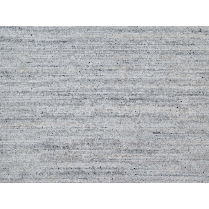 7'11" x 9'11" New Hand Loomed Ivory Wool Rectangle Oriental Rug - MOA10291188