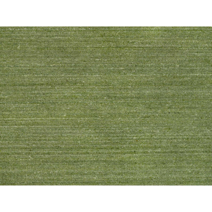 9'1" x 12'0" New Hand Loomed Green Wool Rectangle Oriental Rug - MOA10291189