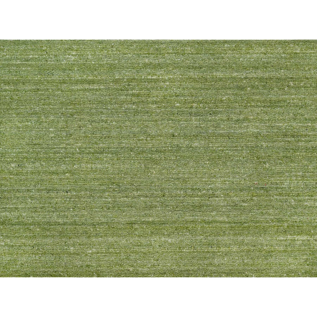 8'0" x 10'0" New Hand Loomed Green Wool Rectangle Oriental Rug - MOA10291190