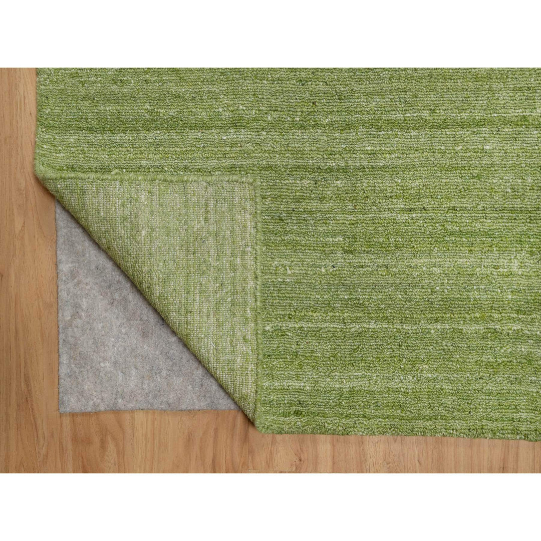 9'0" x 12'0" New Hand Loomed Green Wool Rectangle Oriental Rug - MOA10291195