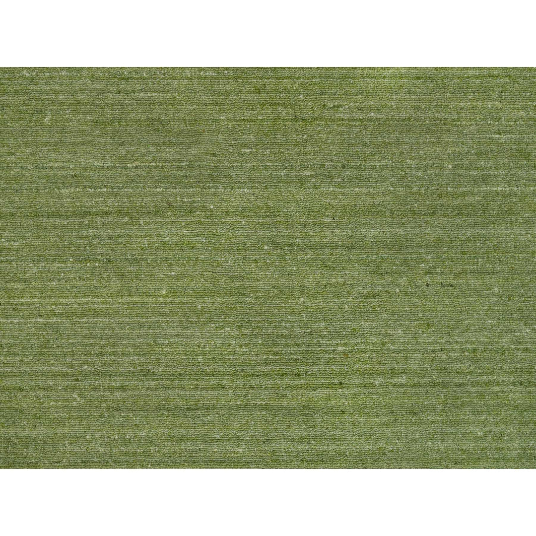 9'0" x 12'0" New Hand Loomed Green Wool Rectangle Oriental Rug - MOA10291195