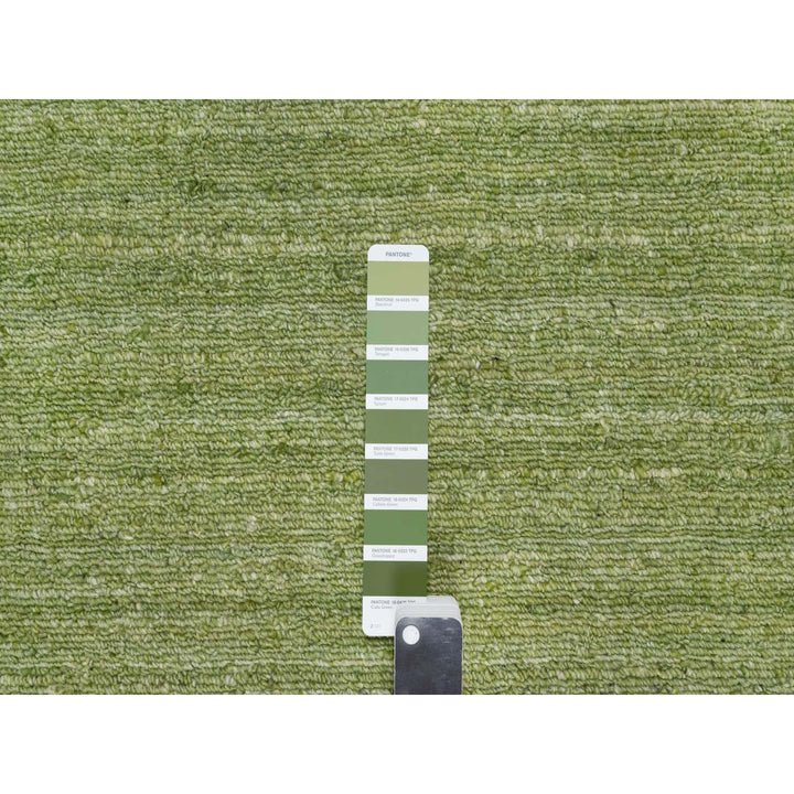 2'0" x 3'0" New Hand Loomed Green Wool Rectangle Oriental Rug - MOA10291199