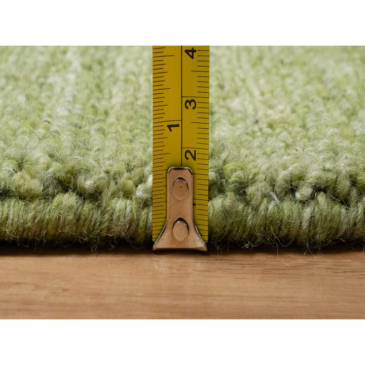 2'0" x 3'0" New Hand Loomed Green Wool Rectangle Oriental Rug - MOA10291199