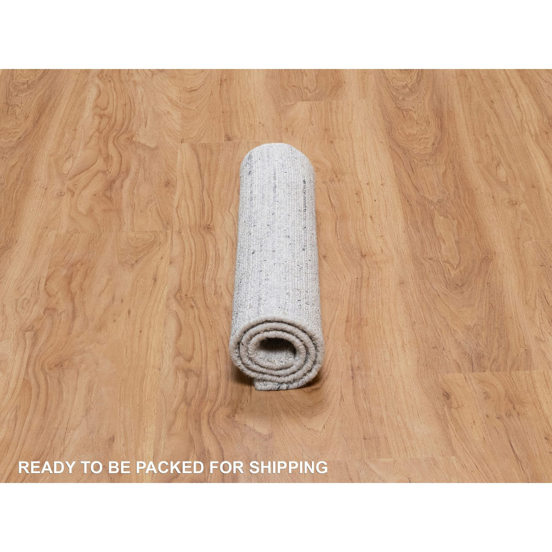 2'0" x 3'0" New Hand Loomed Ivory Wool Rectangle Oriental Rug - MOA10291202