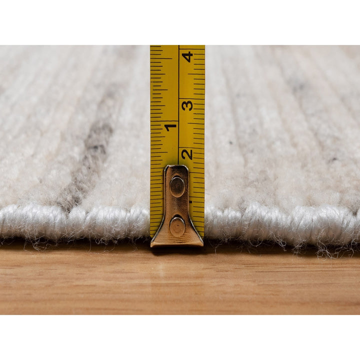 5'0" x 8'0" New Hand Loomed Ivory Wool Rectangle Oriental Rug - MOA10291350