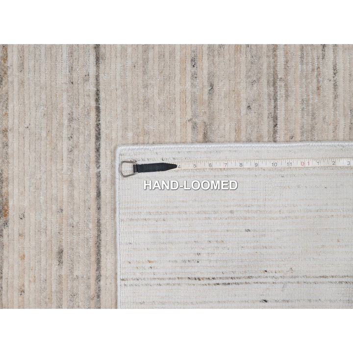 5'0" x 8'0" New Hand Loomed Ivory Wool Rectangle Oriental Rug - MOA10291350