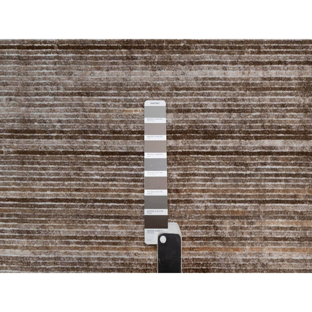 5'1" x 8'1" New Hand Loomed Brown Wool Rectangle Oriental Rug - MOA10291351