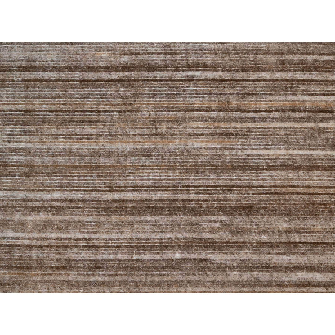 5'1" x 8'1" New Hand Loomed Brown Wool Rectangle Oriental Rug - MOA10291351