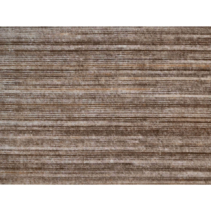 5'1" x 8'1" New Hand Loomed Brown Wool Rectangle Oriental Rug - MOA10291351