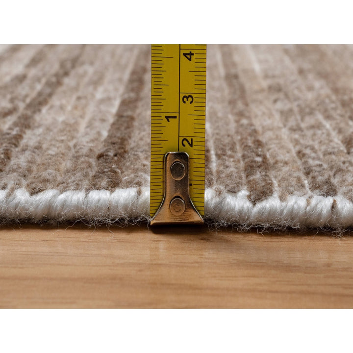 5'1" x 8'1" New Hand Loomed Brown Wool Rectangle Oriental Rug - MOA10291351