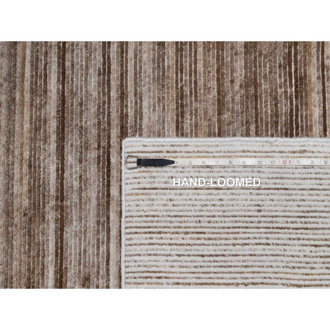 5'1" x 8'1" New Hand Loomed Brown Wool Rectangle Oriental Rug - MOA10291351