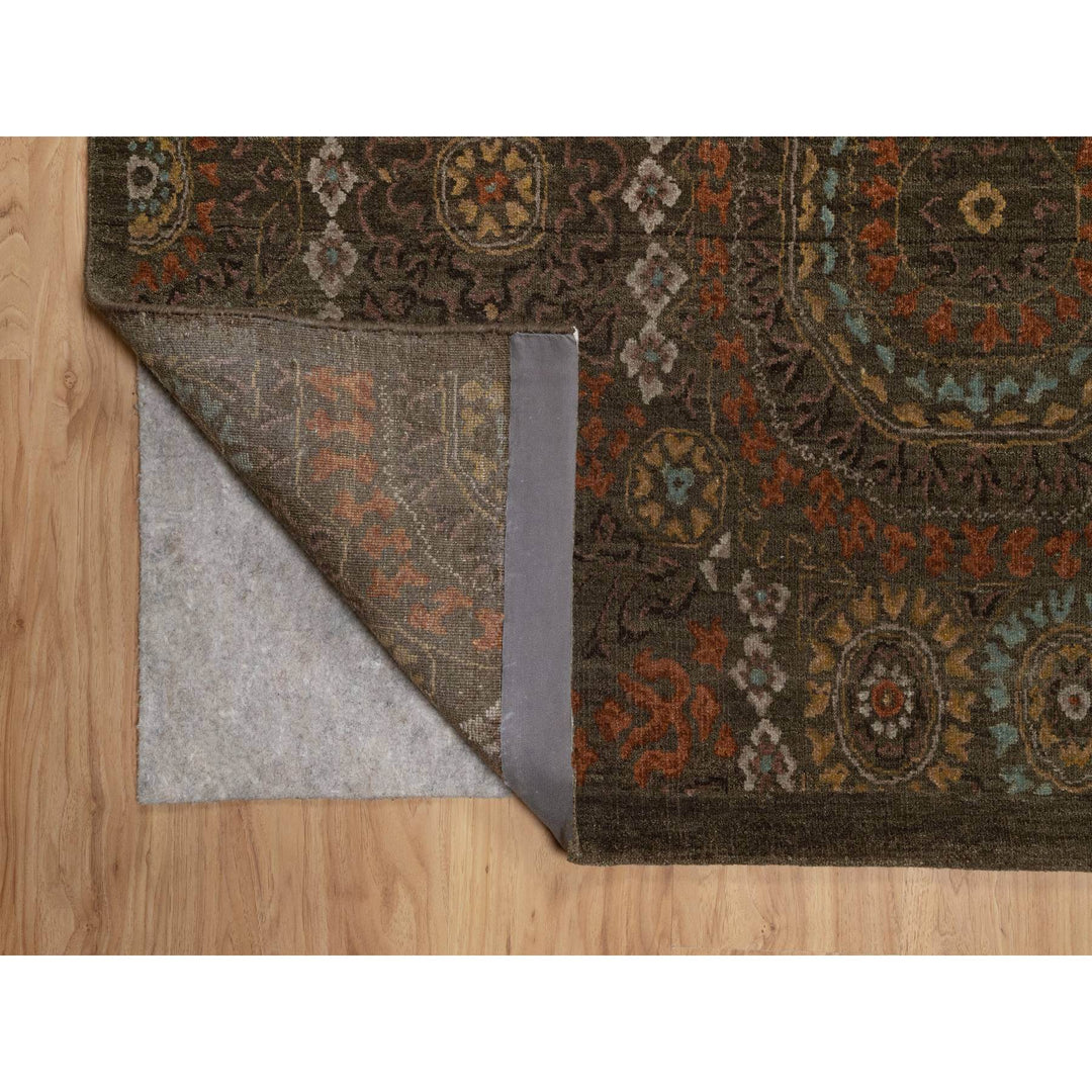 10'1" x 15'1" New Hand Knotted Brown Wool Rectangle Oriental Rug - MOA10291363