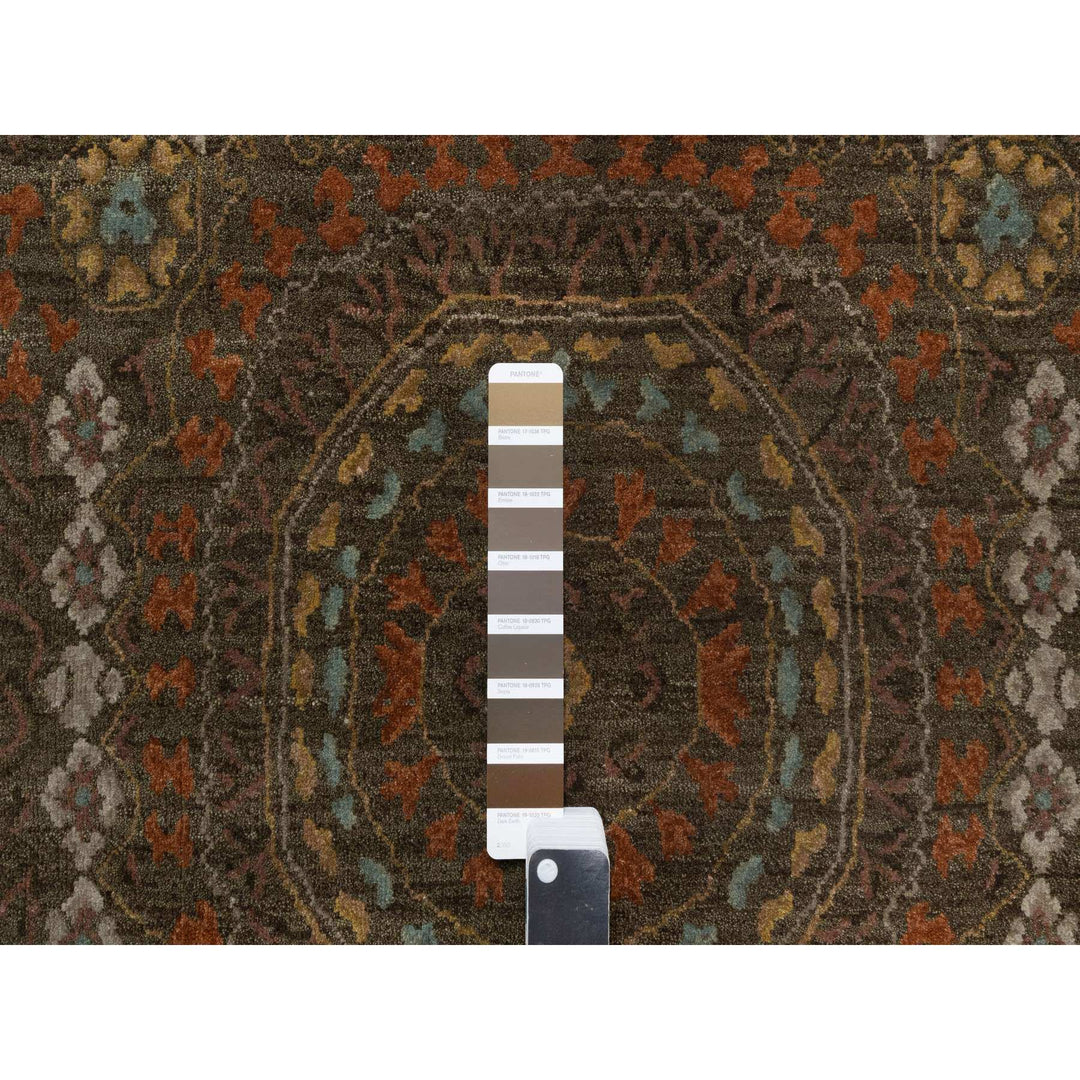 10'1" x 15'1" New Hand Knotted Brown Wool Rectangle Oriental Rug - MOA10291363