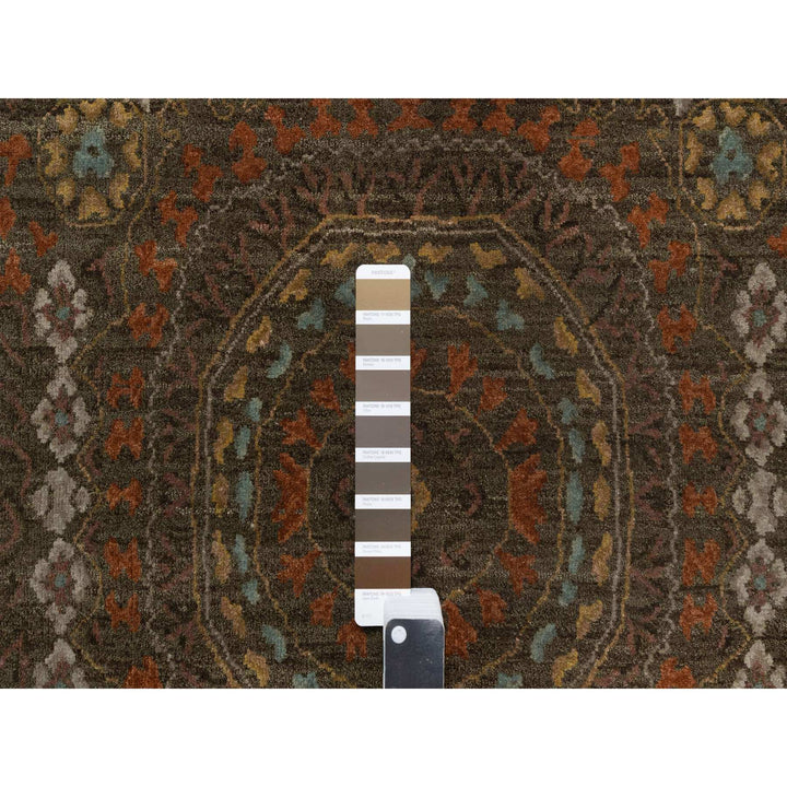 10'1" x 15'1" New Hand Knotted Brown Wool Rectangle Oriental Rug - MOA10291363