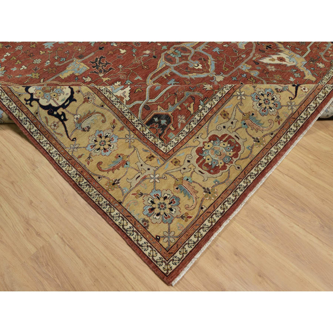 10'1" x 14'2" New Hand Knotted Red Wool Rectangle Oriental Rug - MOA10291401